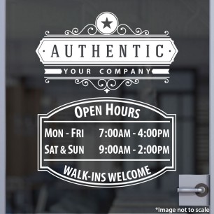 Open Hours With Logo Style 01